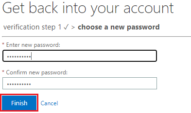 Image of prompt to enter a new password